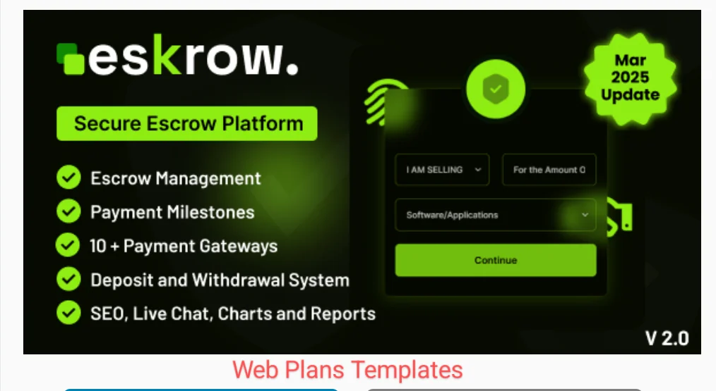 Eskrow - Secure Escrow Platform v2.0.0
