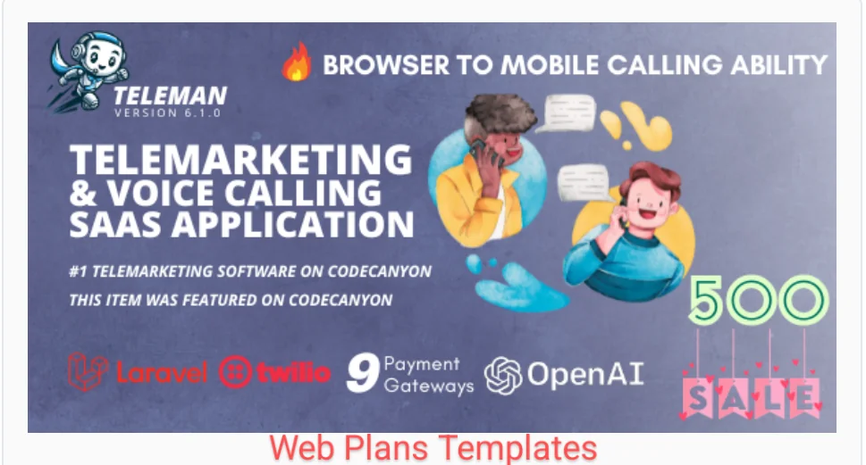 Teleman - Telemarketing & VoIP Service SaaS Application v6.0.0
